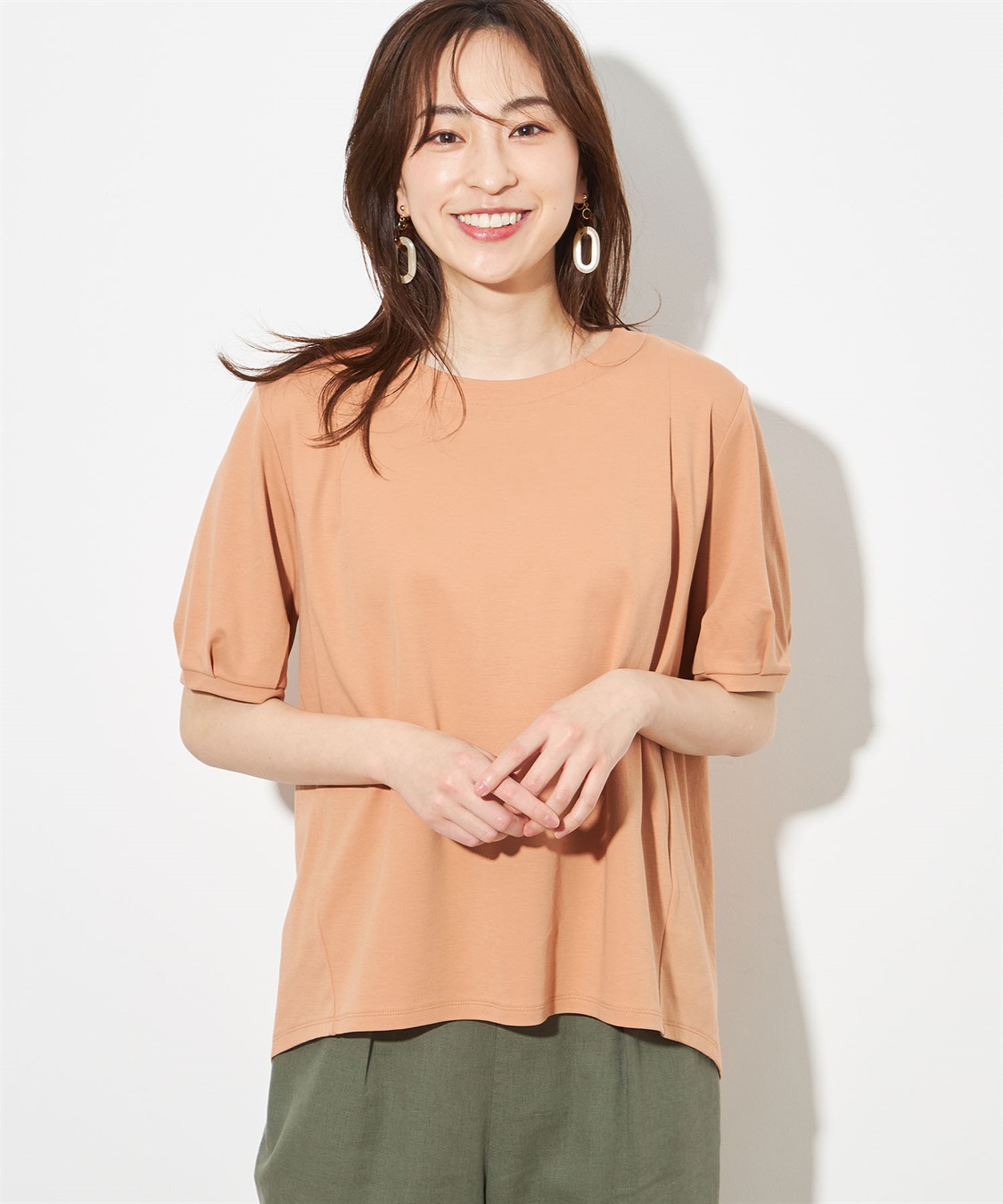 Petit Honfleur 【接触冷感】さらさらパールボタンプルオーバー_main