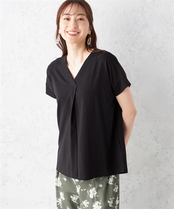 Petit Honfleur 【接触冷感】VネックTシャツ_variationthumb_1