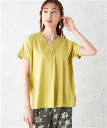 Petit Honfleur 【接触冷感】VネックTシャツ_variationthumb_2