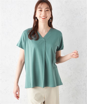 Petit Honfleur 【接触冷感】VネックTシャツ_variationthumb_3