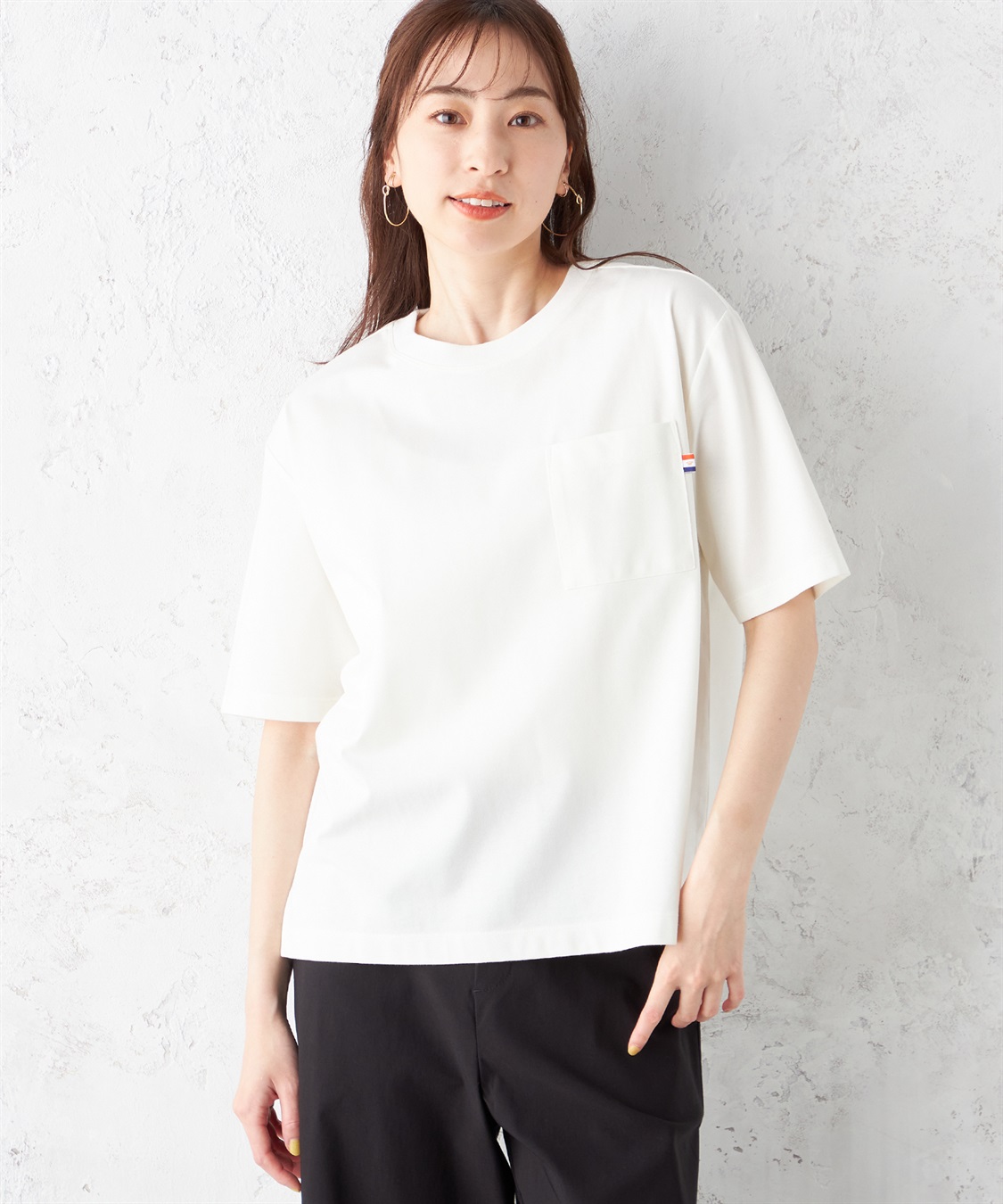 Petit Honfleur 汗じみ防止ポケットTシャツ_variation_1