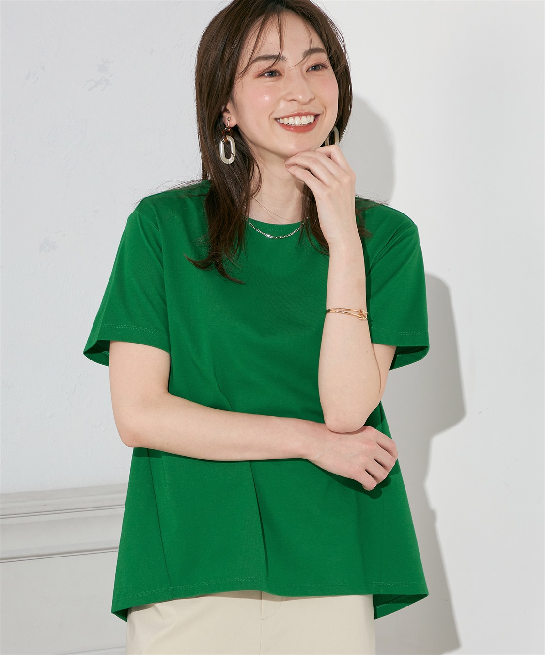 Petit Honfleur 汗じみ防止後タックAラインプルオーバー_main