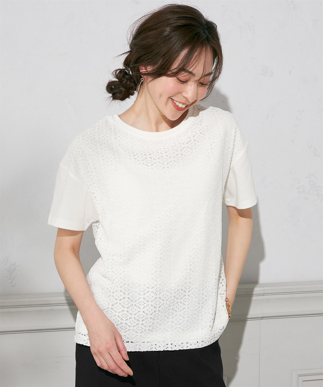 Petit Honfleur レースプルオーバー_main