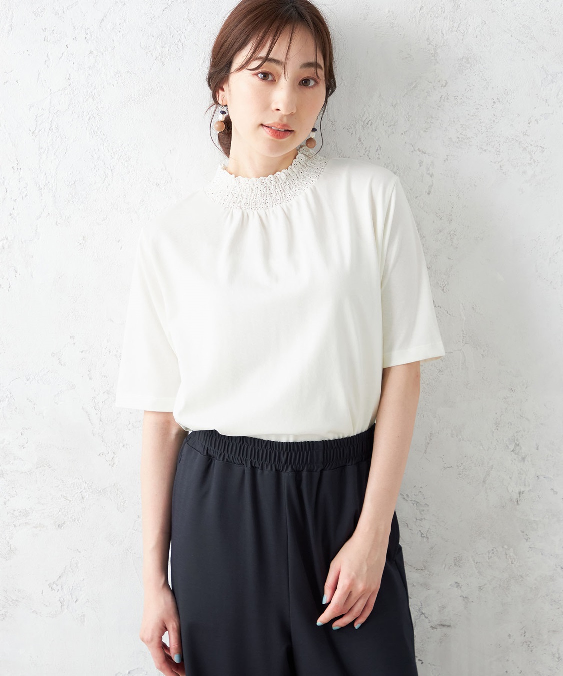 Petit Honfleur レースシャーリングプルオーバー_main