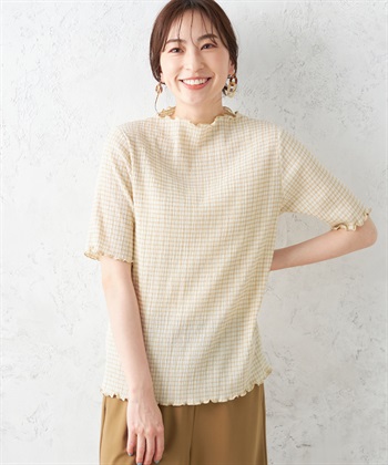 Petit Honfleur シャーリングチェックプルオーバー_variationthumb_2