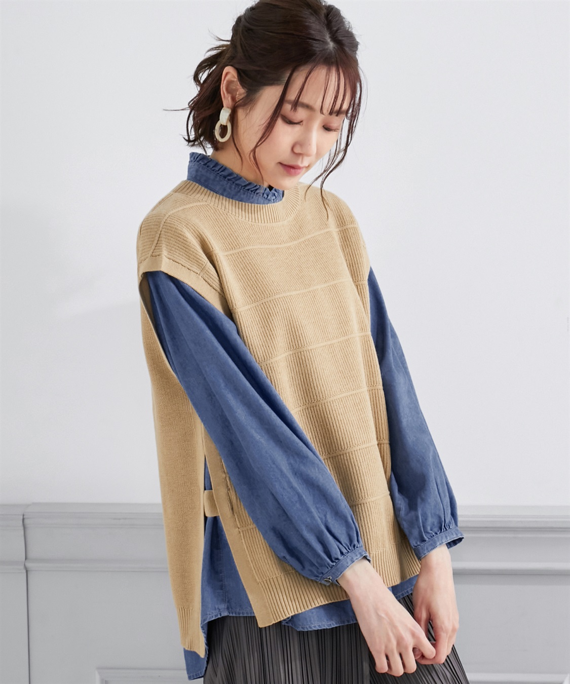 Petit Honfleur 畔編みニットベスト_variation_3