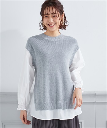 Petit Honfleur レイヤード風ニットプルオーバー_variationthumb_1