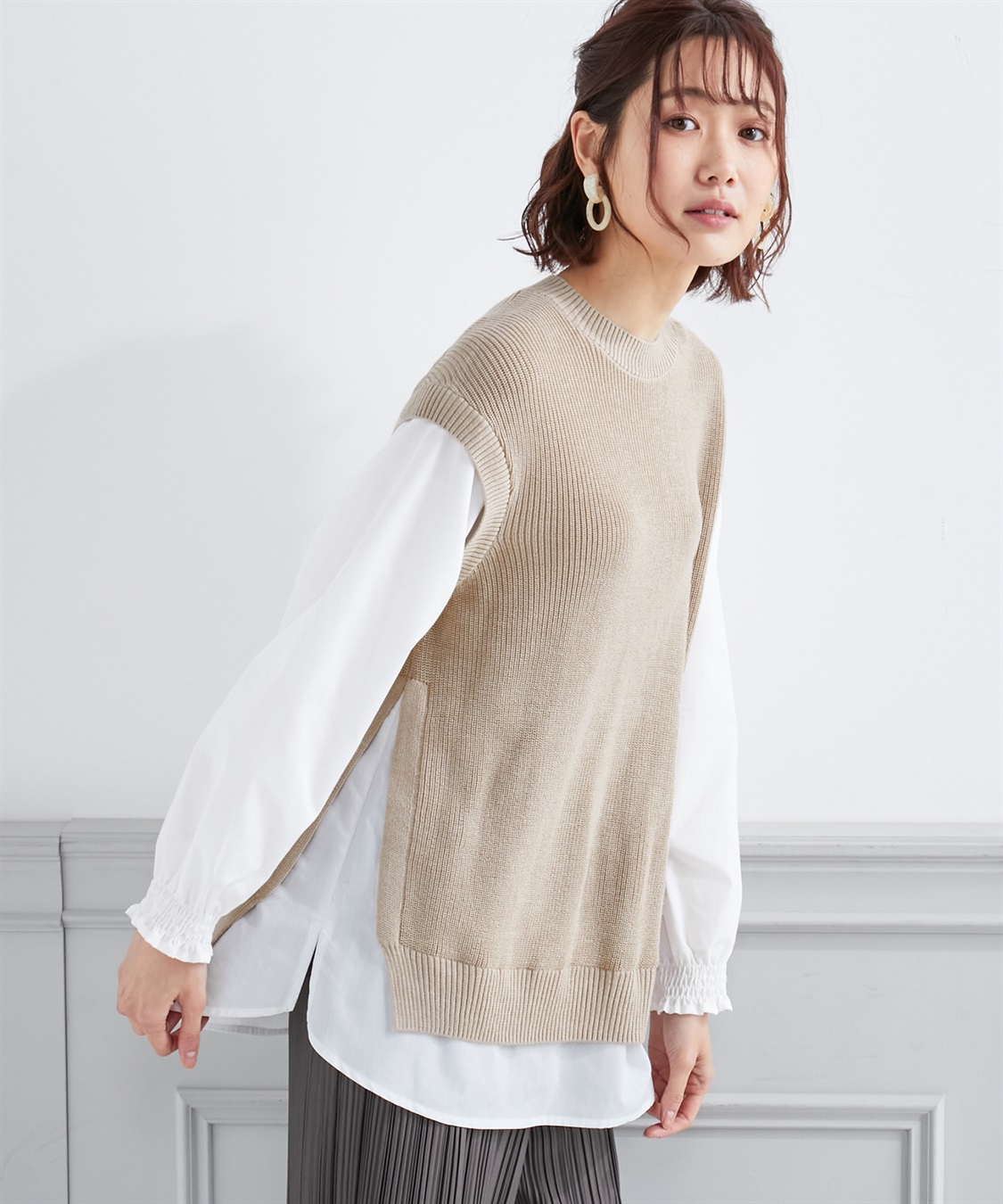 Petit Honfleur レイヤード風ニットプルオーバー_variation_2