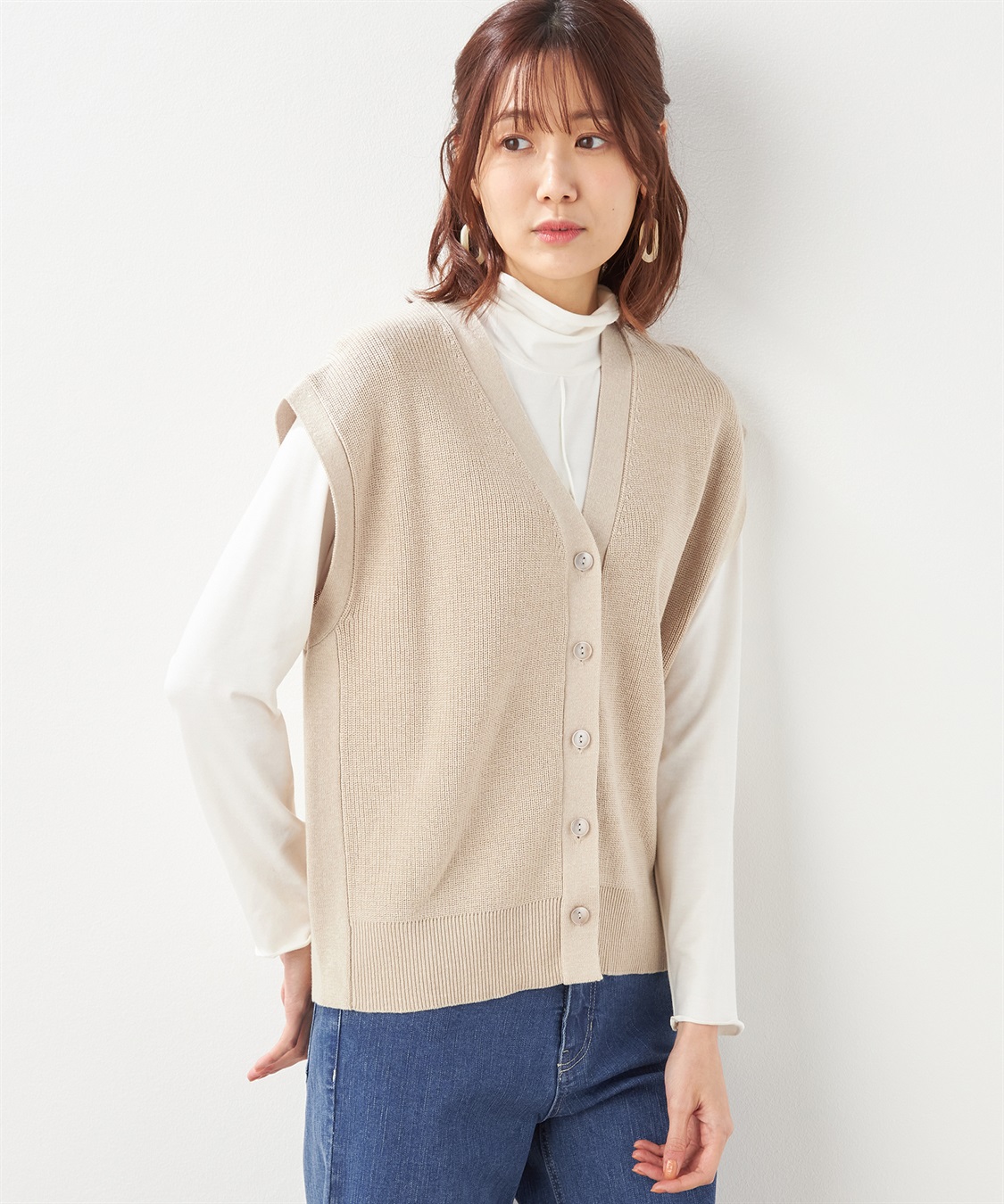 Petit Honfleur 畦編みニットベスト_variation_2