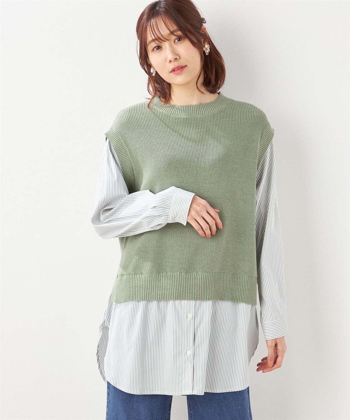 Petit Honfleur レイヤードニットプルオーバー_variation_2