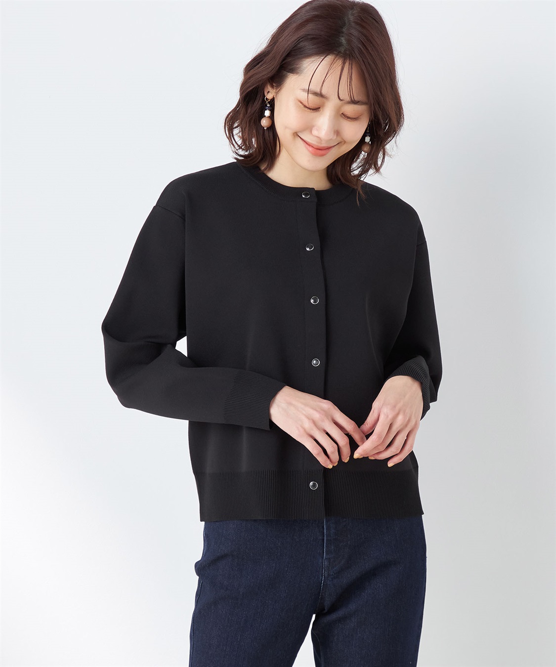 Petit Honfleur スナップボタンニットカーディガン_variation_1