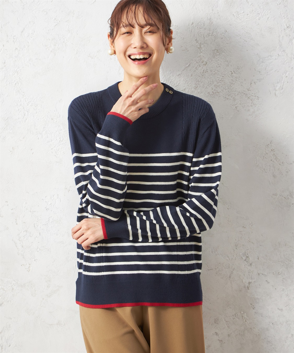 Petit Honfleur パネルボーダープルオーバー_variation_4