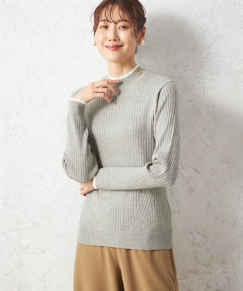 Petit Honfleur ワイドリブモックネックプルオーバー_variationthumb_2