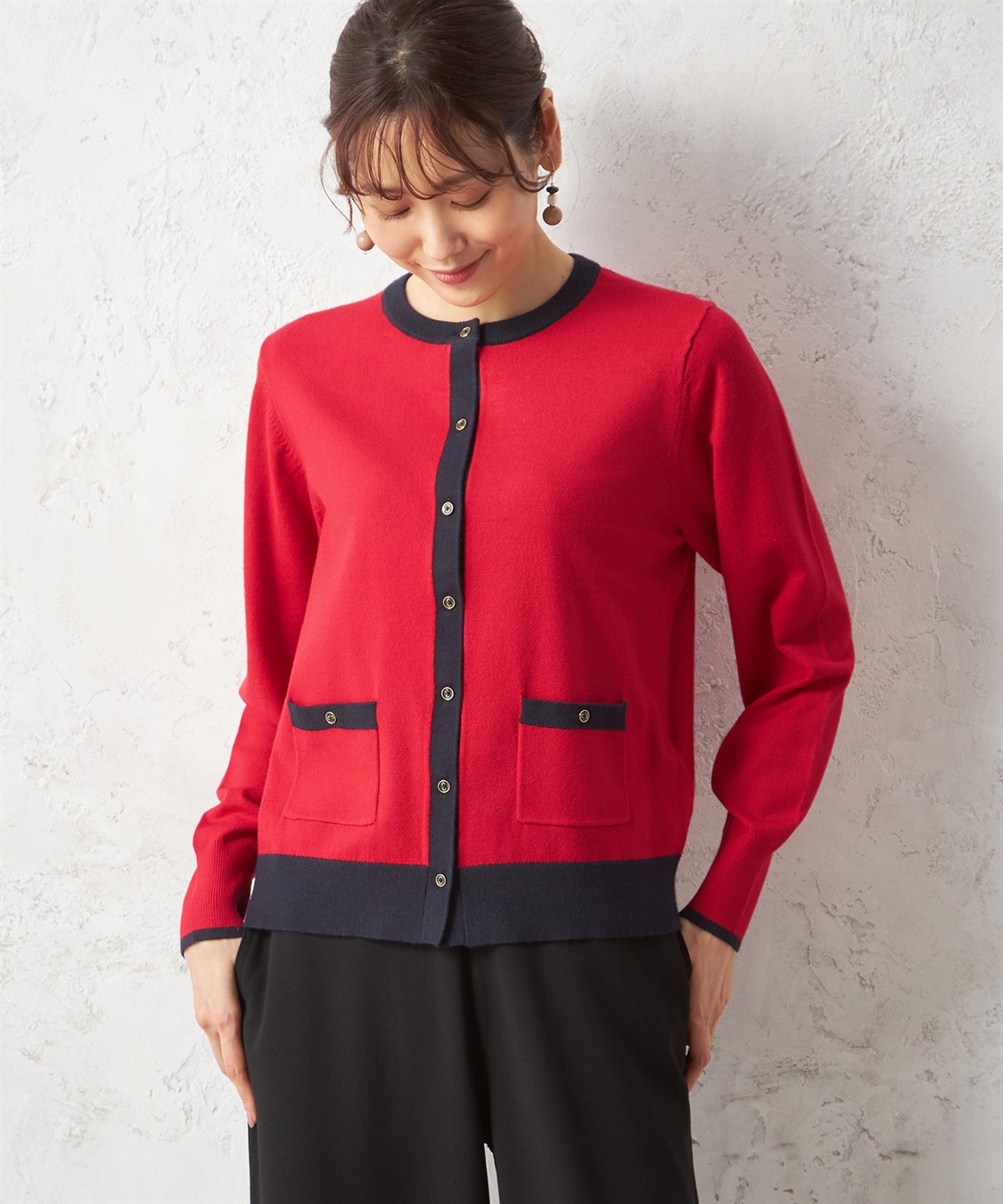 Petit Honfleur バイカラーカーディガン_variation_1