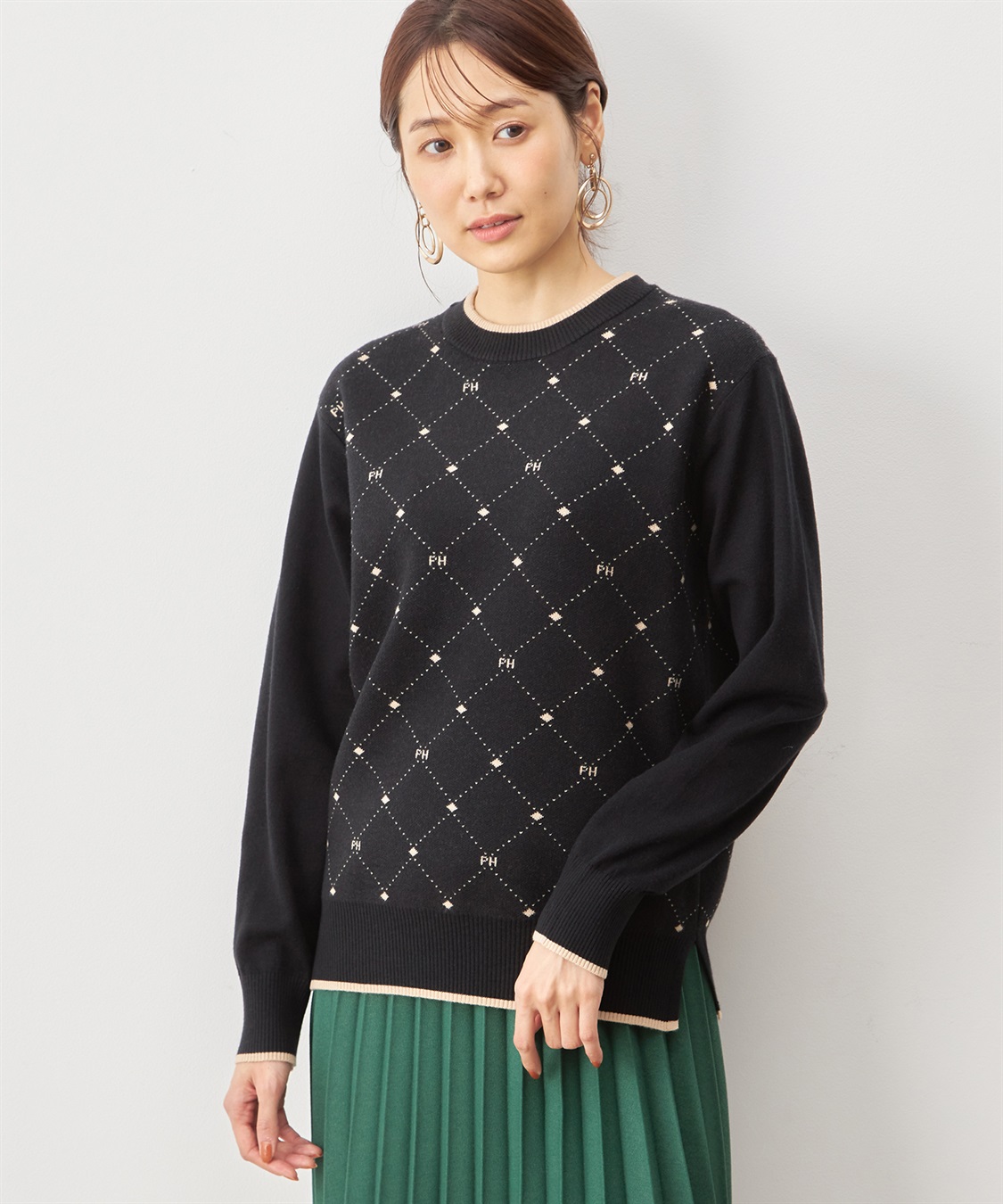 Petit Honfleur モノグラムニットプルオーバー_variation_1