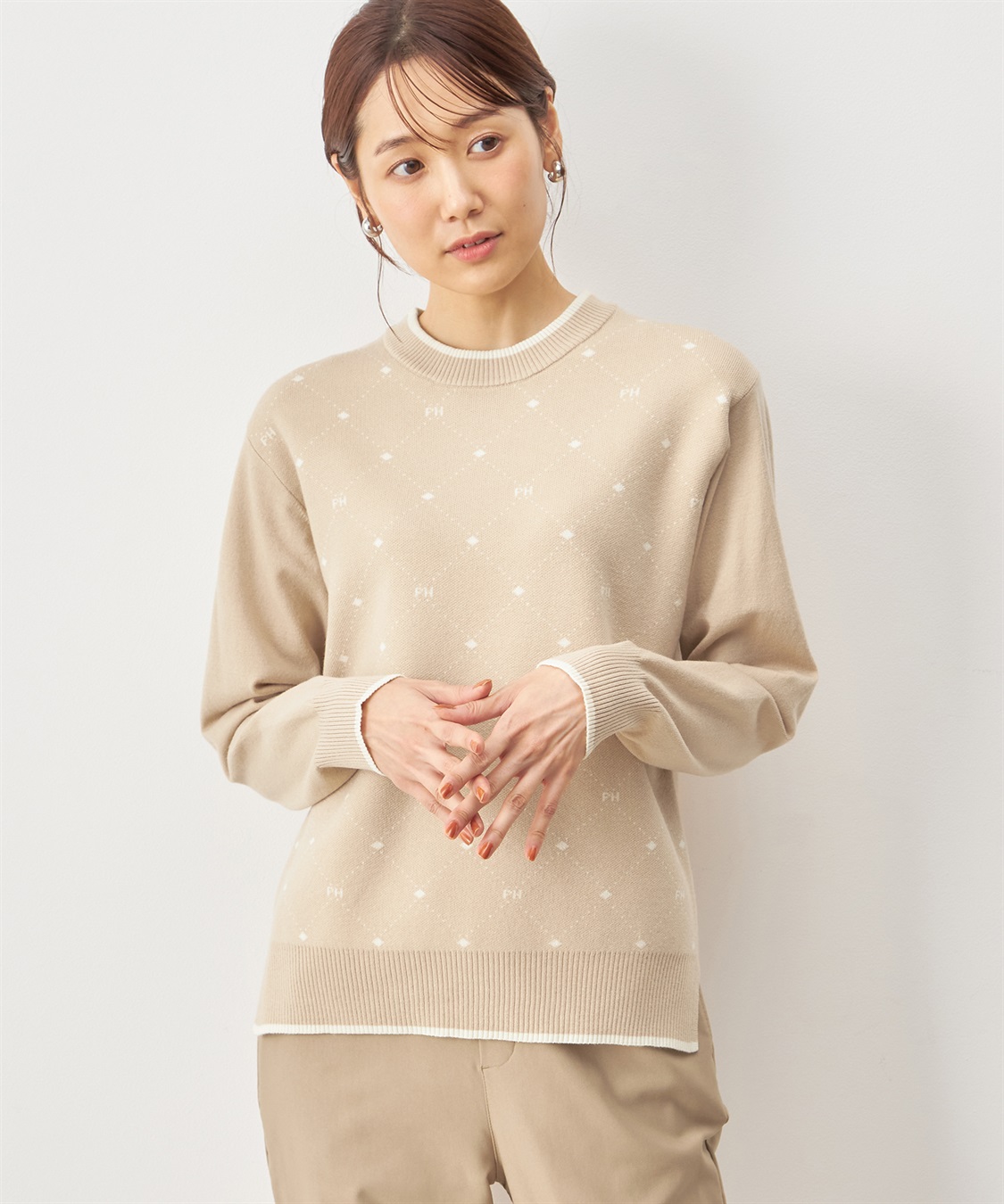 Petit Honfleur モノグラムニットプルオーバー_variation_2