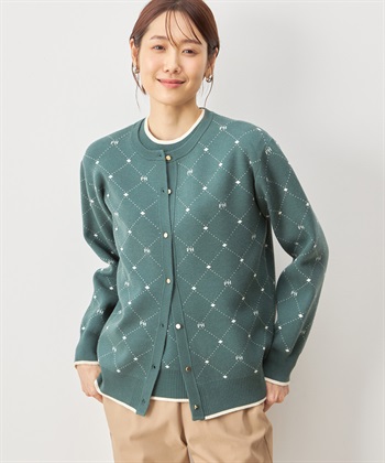 Petit Honfleur モノグラムニットカーディガン_variationthumb_3