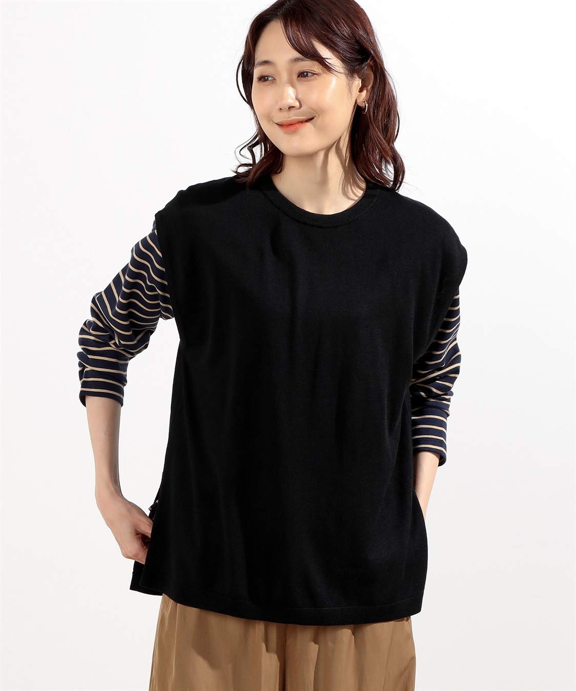 Petit Honfleur クルーネックベスト_variation_1