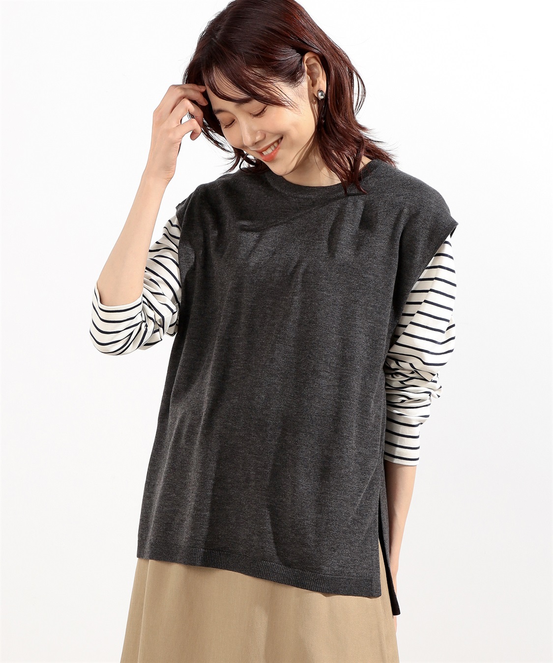 Petit Honfleur クルーネックベスト_variation_2