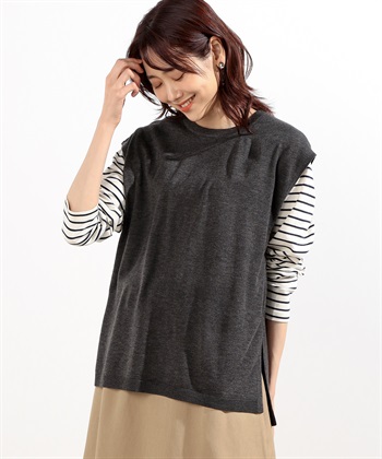 Petit Honfleur クルーネックベスト_variationthumb_2