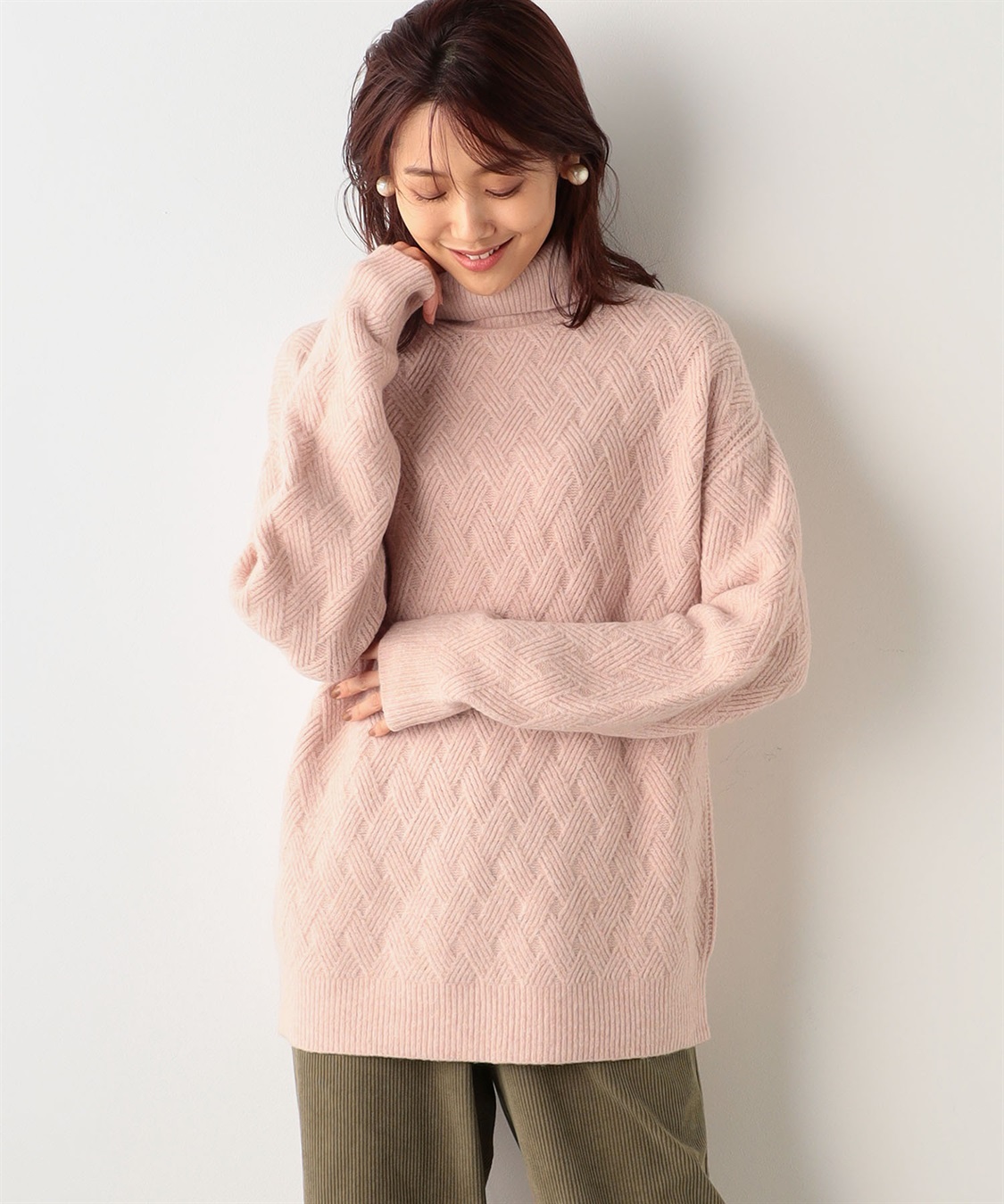 Petit Honfleur ジャガードハイネックプルオーバー_variation_2