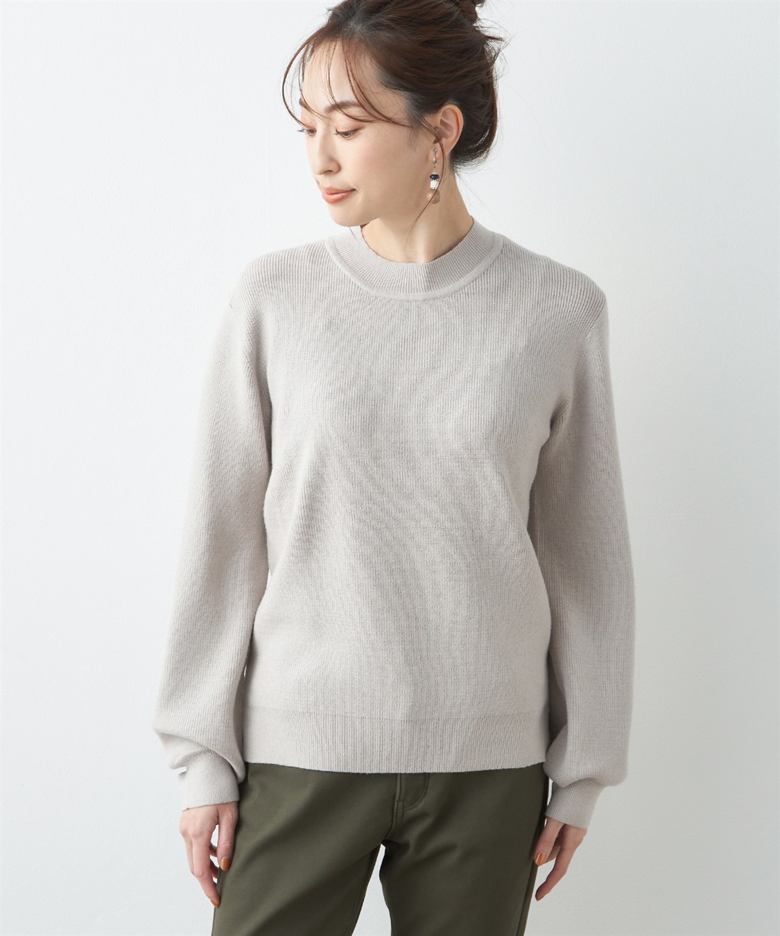 Petit Honfleur ラメニットハイネックプルオーバー_variation_2