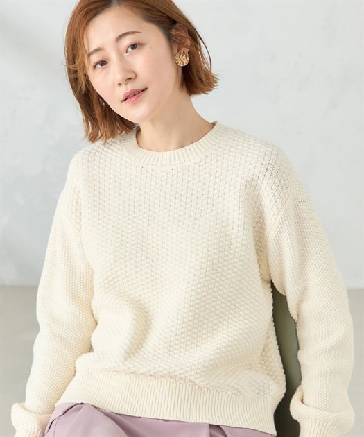 カノコ編みニットプルオーバー Petit Honfleur｜クロスプラス公式通販