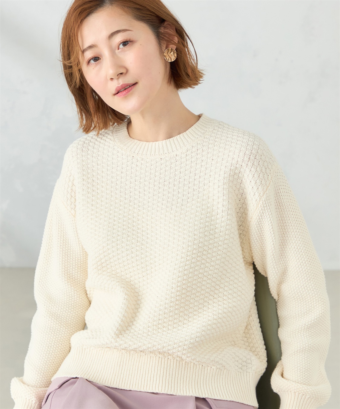 Petit Honfleur カノコ編みニットプルオーバー_main