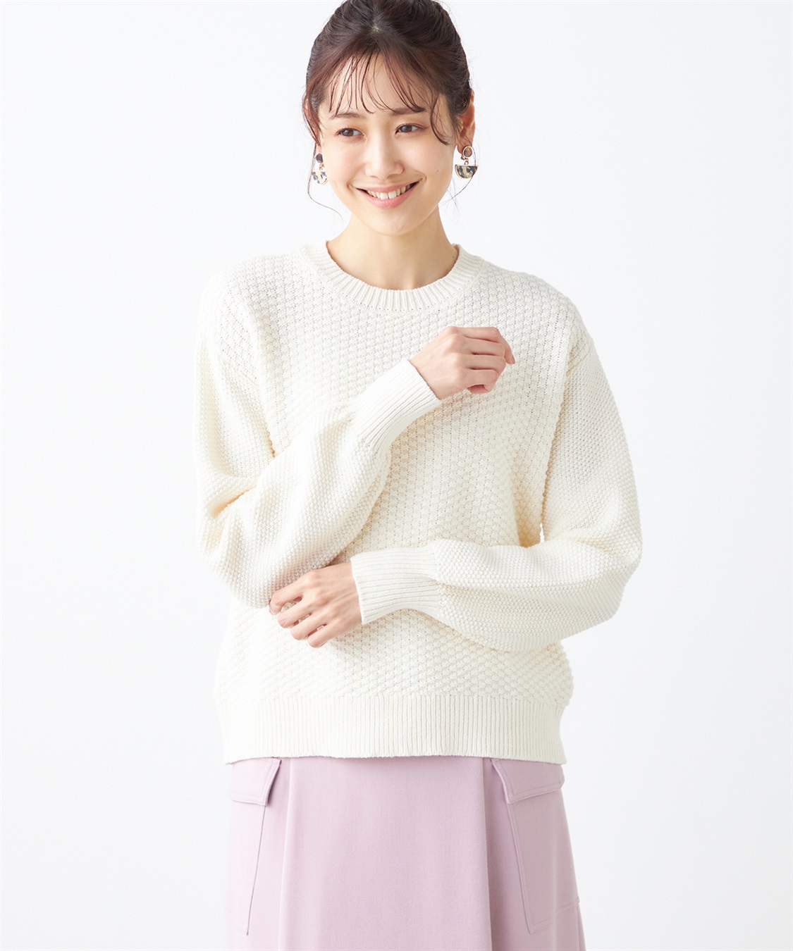 Petit Honfleur カノコ編みニットプルオーバー_variation_1