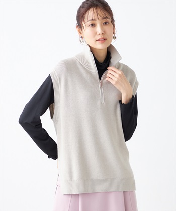 Petit Honfleur ジップニットベスト_variationthumb_1
