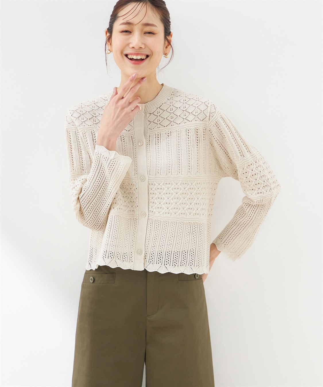 Petit Honfleur 透かし編みカーディガン_variation_2