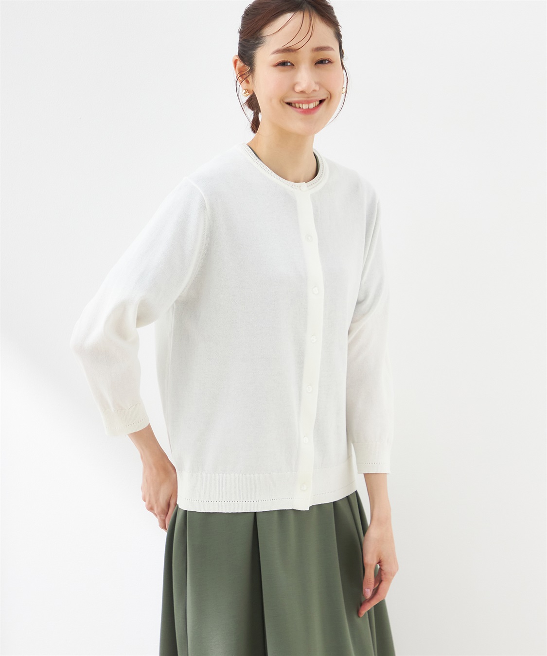 Petit Honfleur クルーネックカーディガン_main