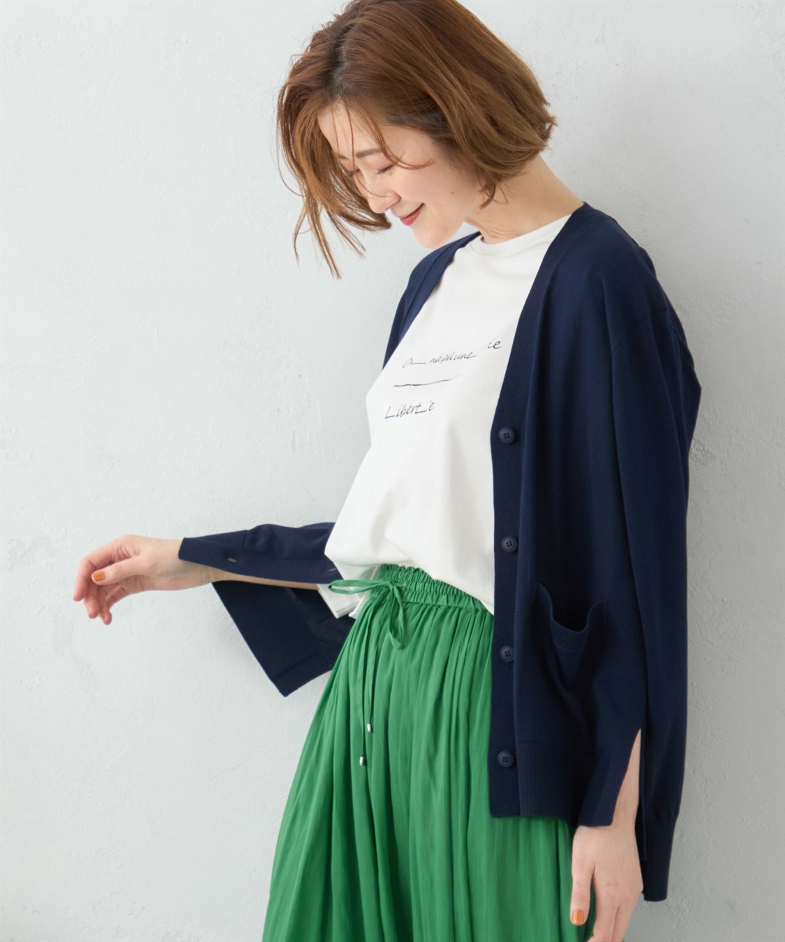 Petit Honfleur Vネックショートカーディガン_main