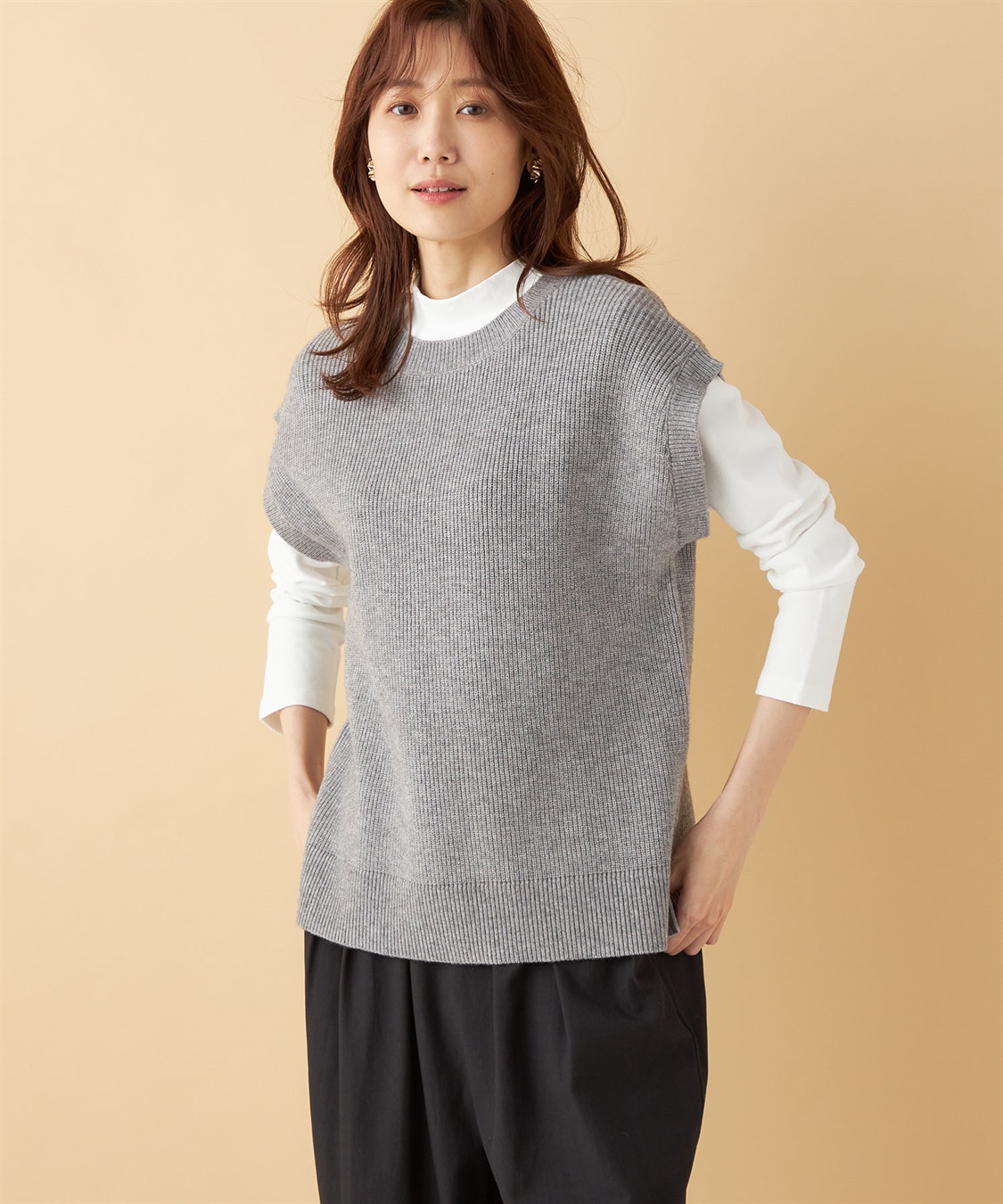 2WAYニットベスト Petit Honfleur｜クロスプラス公式通販サイト