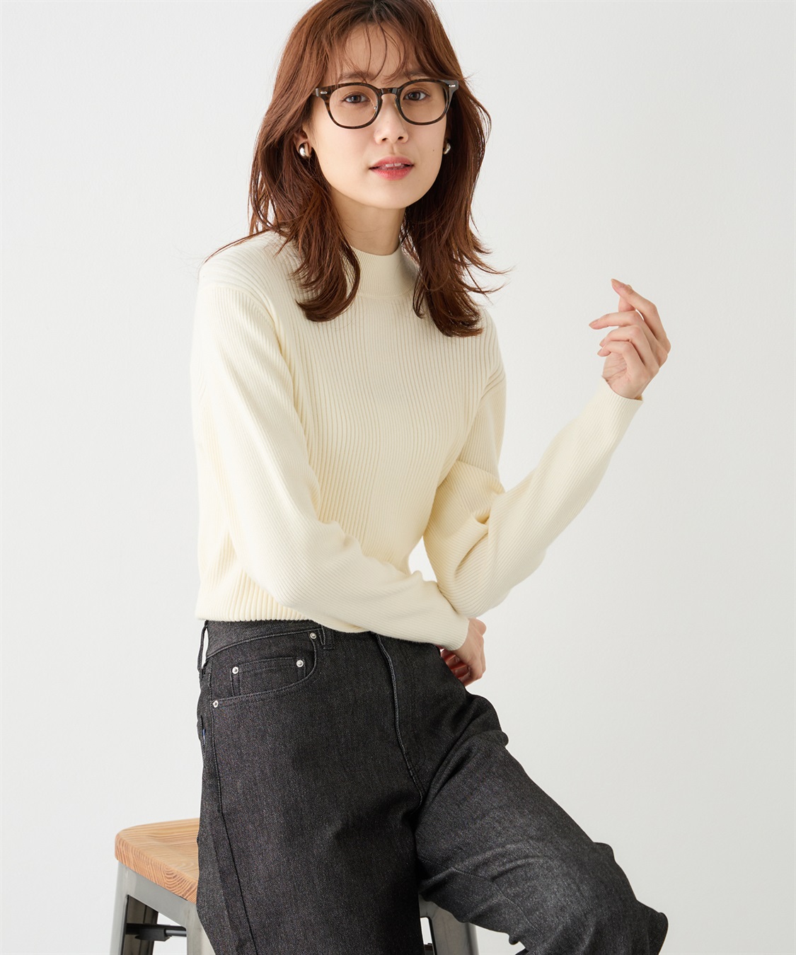 Petit Honfleur ワイドリブニットプルオーバー_variation_1