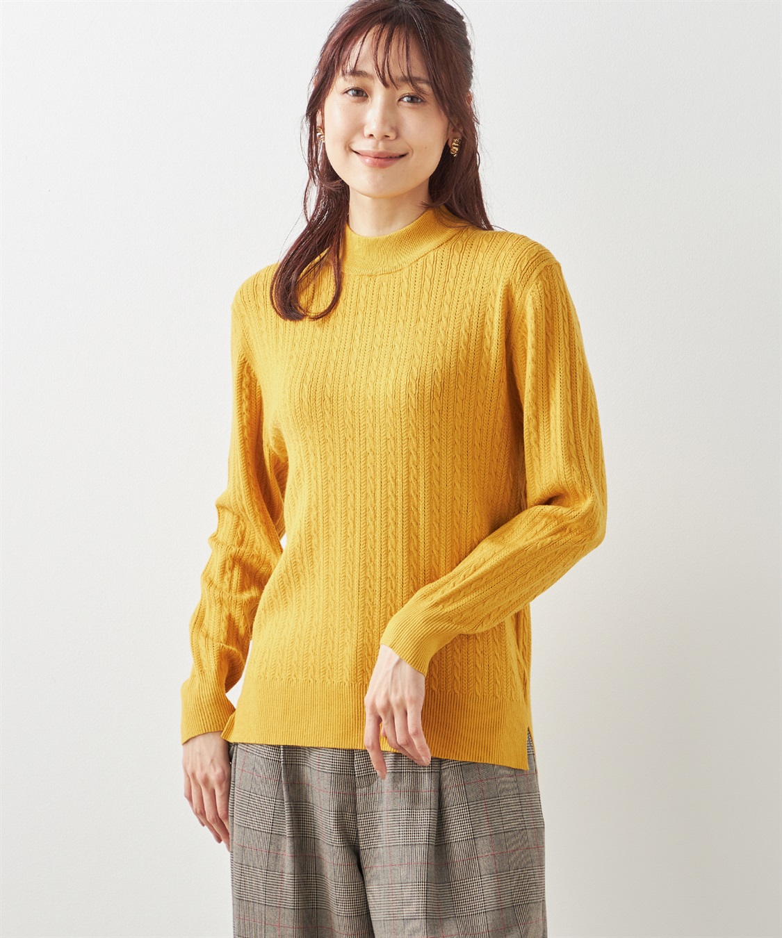 Petit Honfleur ケーブルニットプルオーバー_main