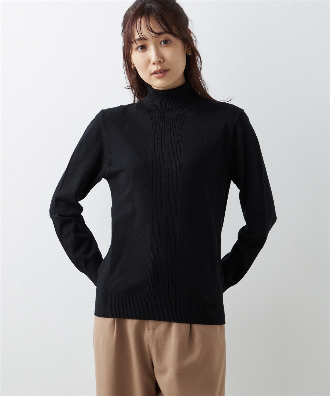 Petit Honfleur ケーブルタートルネックニットプルオーバー_variation_2