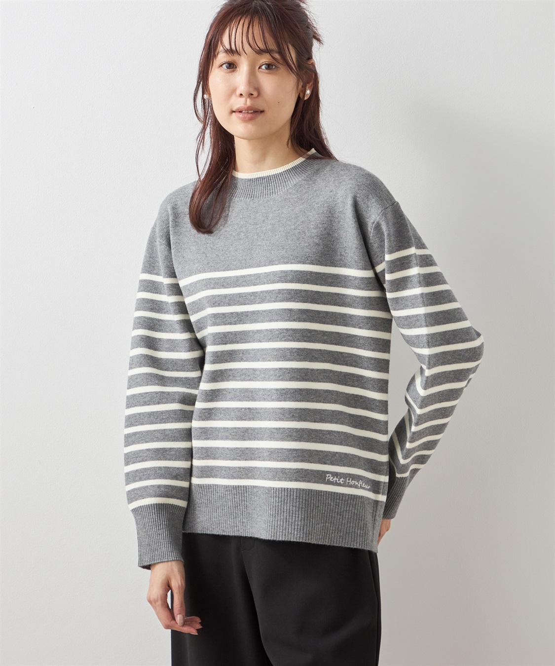 Petit Honfleur もちもちニットボーダーニットプルオーバー_variation_2
