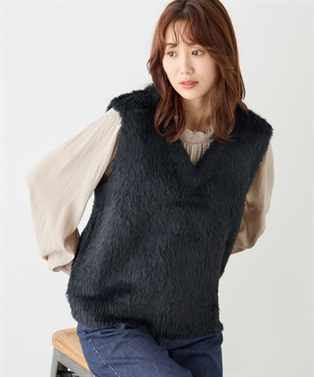 Petit Honfleur フェザーベスト_variationthumb_1