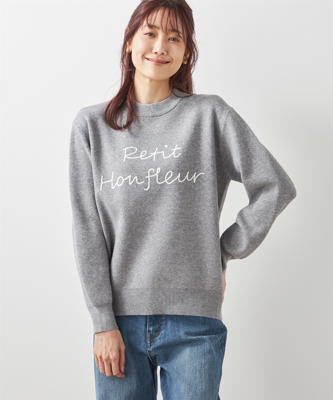 Petit Honfleur ロゴ刺しゅうプルオーバー_main