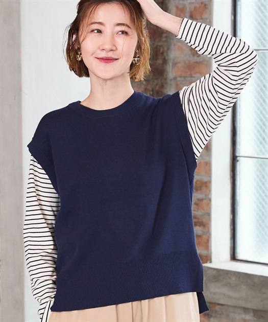 ニットベスト Petit Honfleur｜クロスプラス公式通販サイト