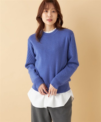 Petit Honfleur キルトスリーブニットプルオーバー_variationthumb_2