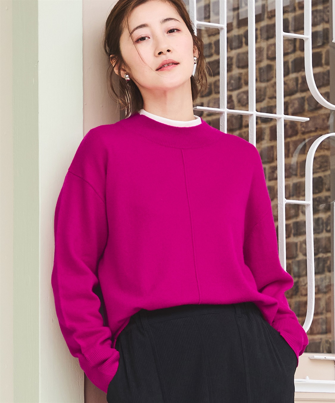 Petit Honfleur ウールカシミヤニットプルオーバー_main