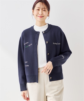 Petit Honfleur メッセージ刺しゅうカーディガン_variationthumb_3