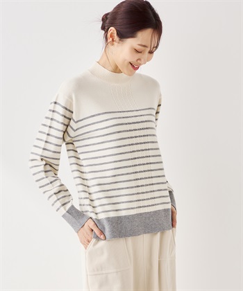 Petit Honfleur パネルボーダーニットプルオーバー_variationthumb_1