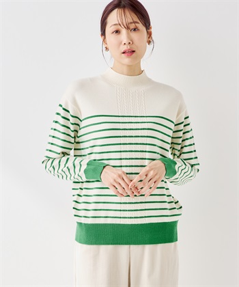 Petit Honfleur パネルボーダーニットプルオーバー_variationthumb_2