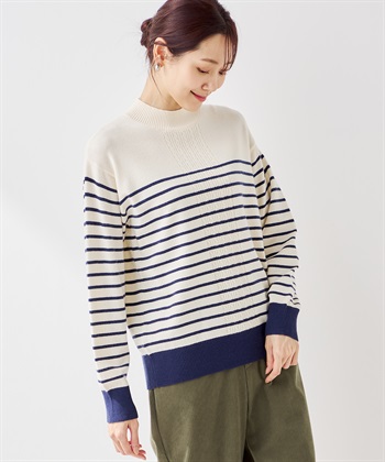 Petit Honfleur パネルボーダーニットプルオーバー_variationthumb_3