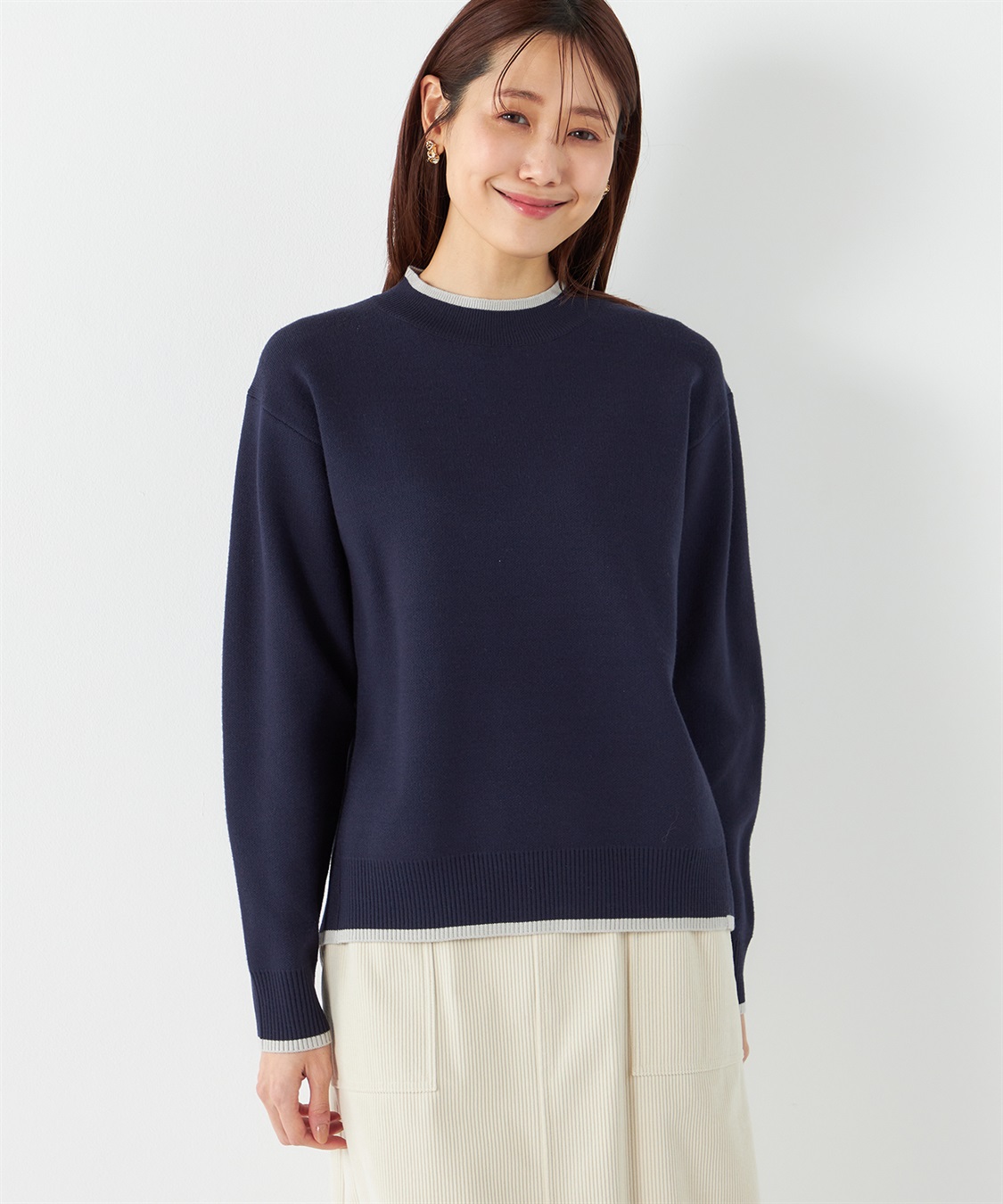 Petit Honfleur バイカラーニットプルオーバー_variation_3