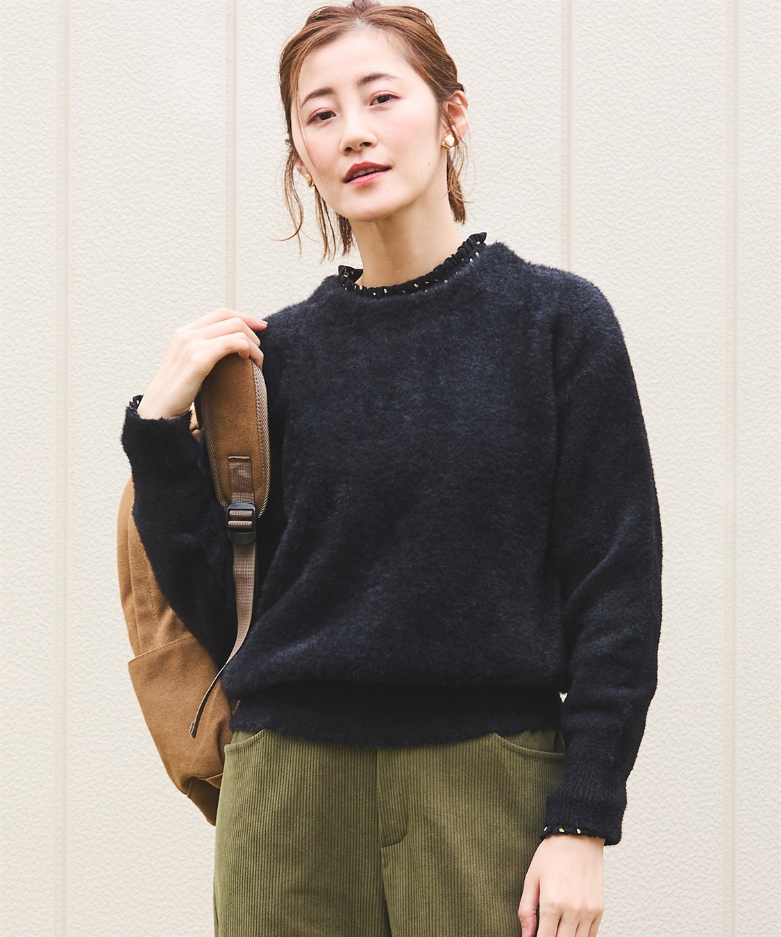 Petit Honfleur フェザーニットプルオーバー_main