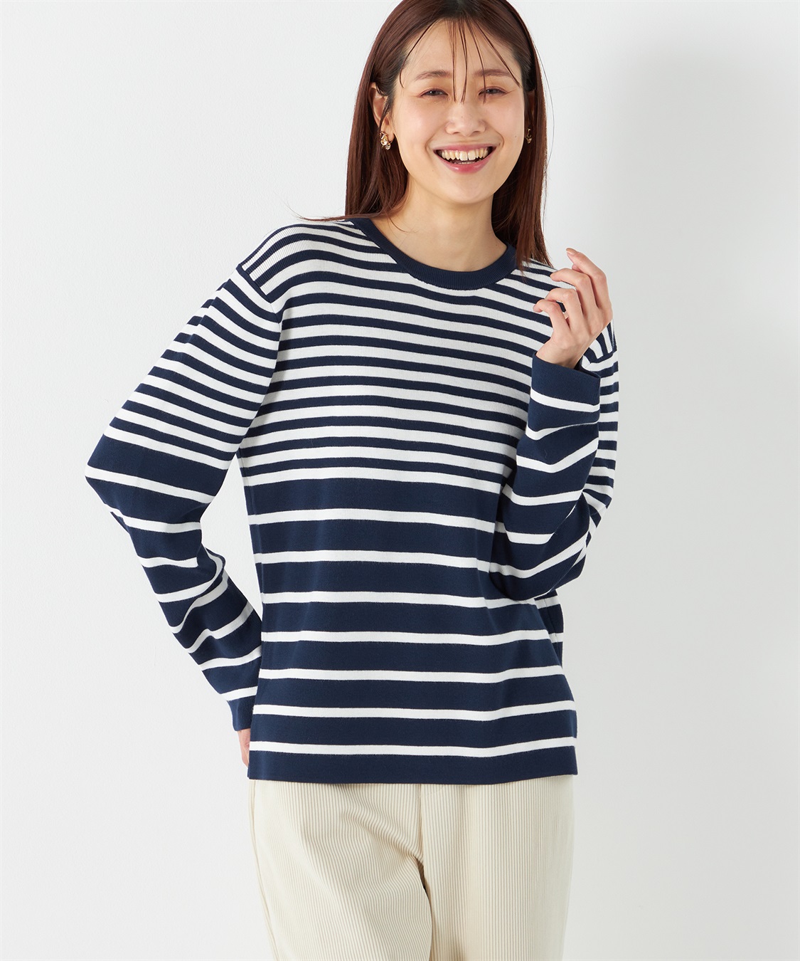 Petit Honfleur ボーダーニットプルオーバー_variation_2